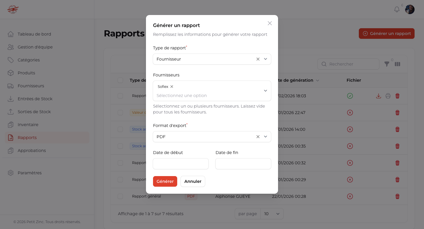 Rapports Gafaka